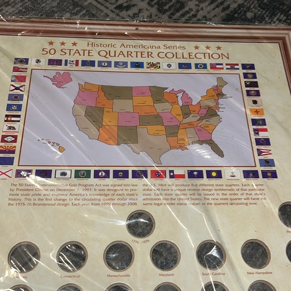 50 State Quarter Collection Display Board - Picture 2 of 5
